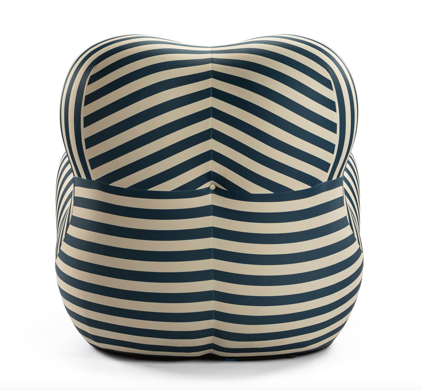 Striped cuddle with ottoman
