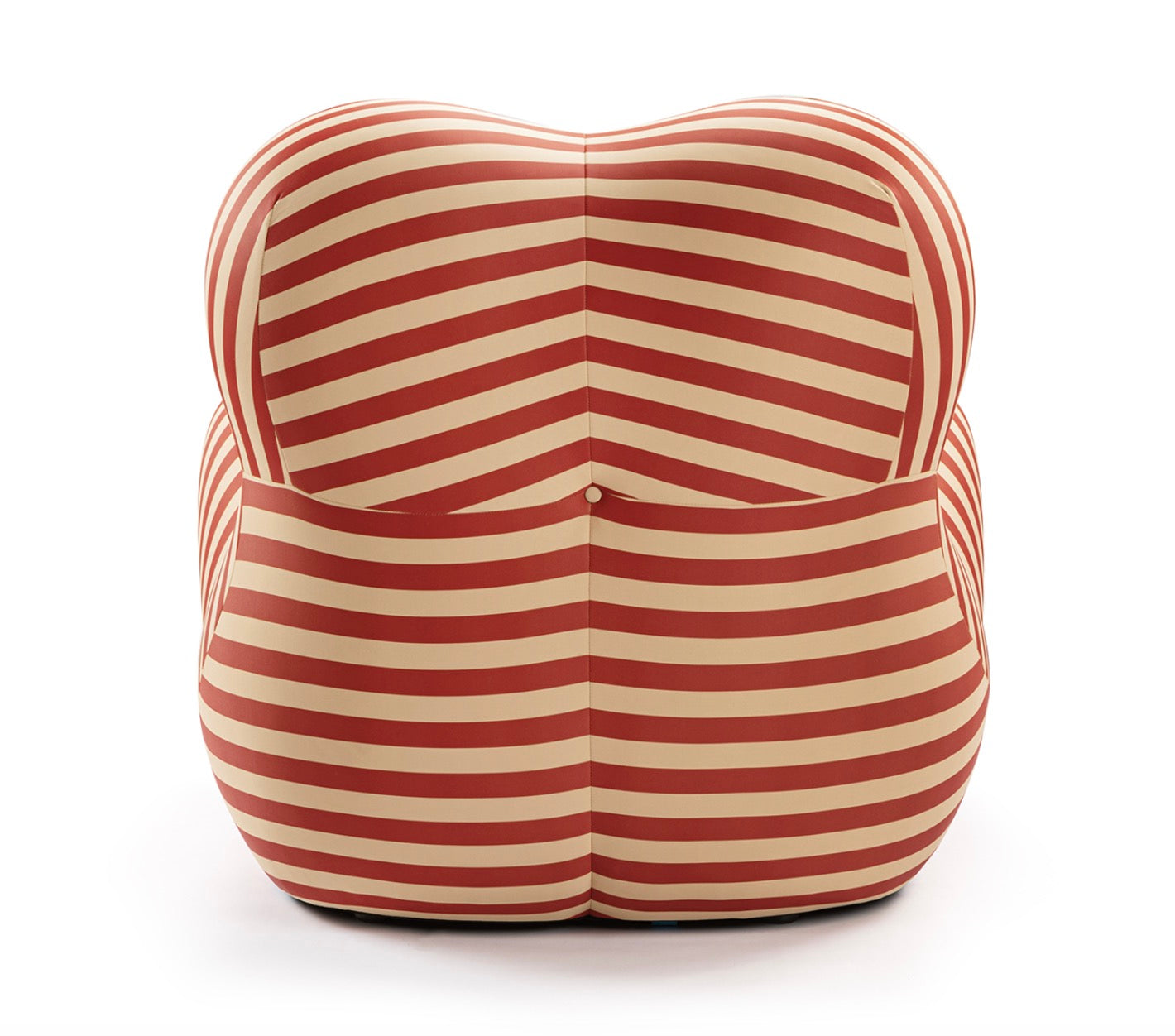 Striped cuddle with ottoman