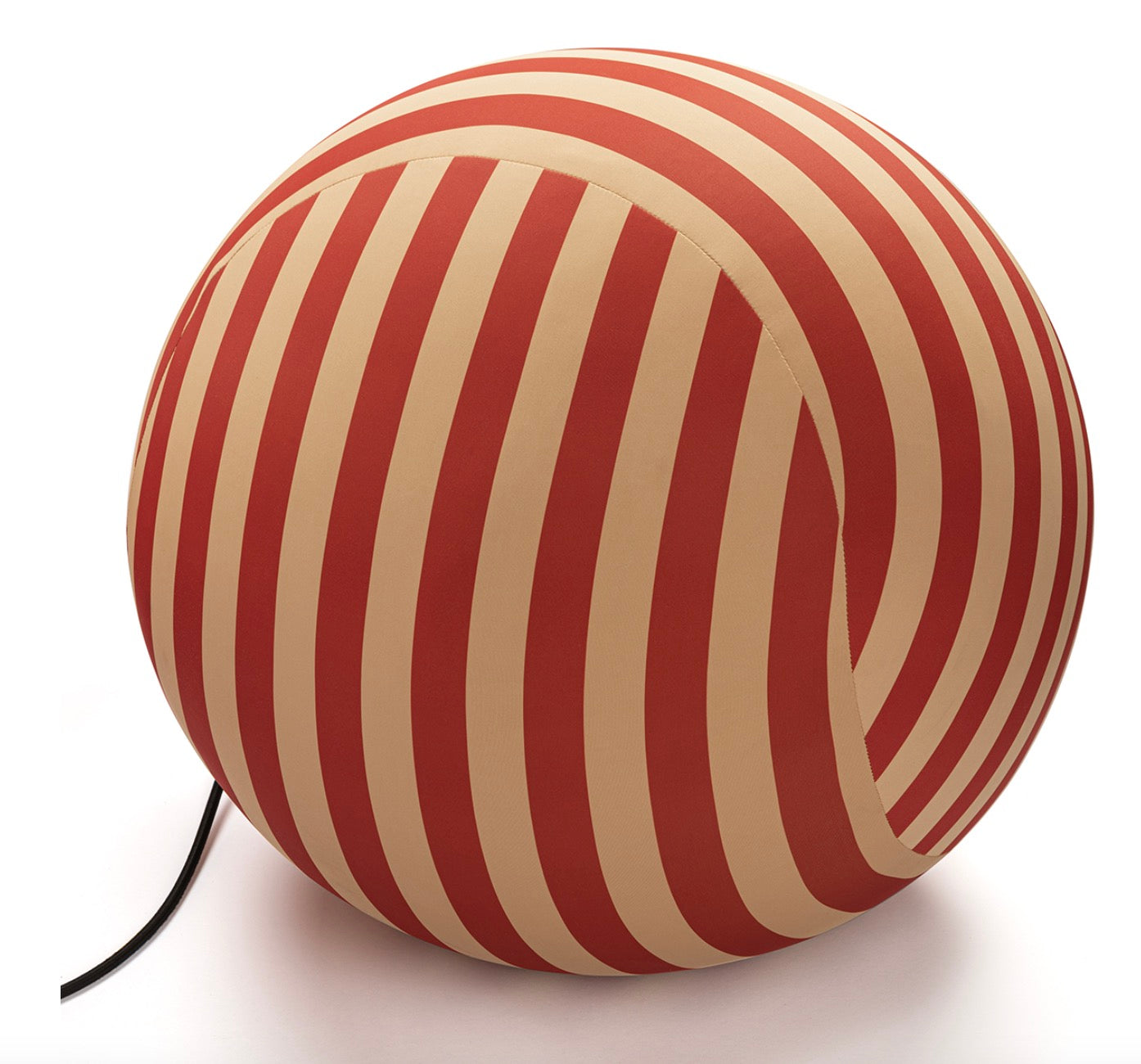 Striped cuddle with ottoman