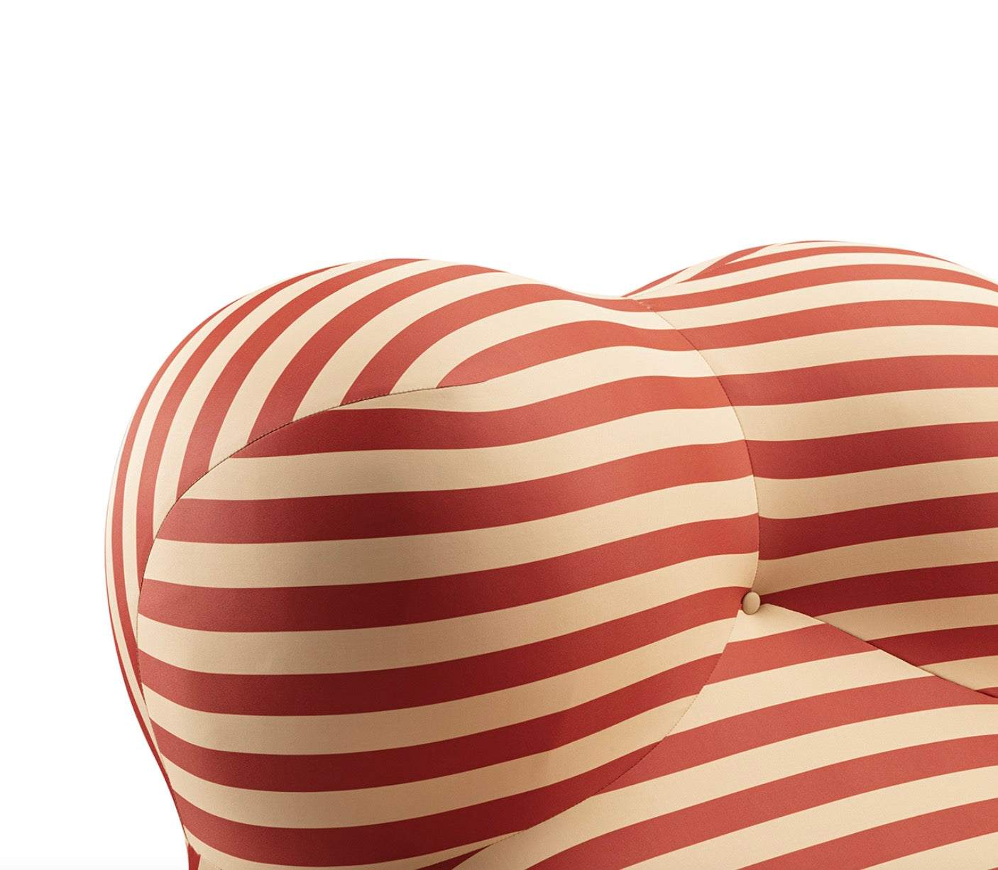 Striped cuddle with ottoman