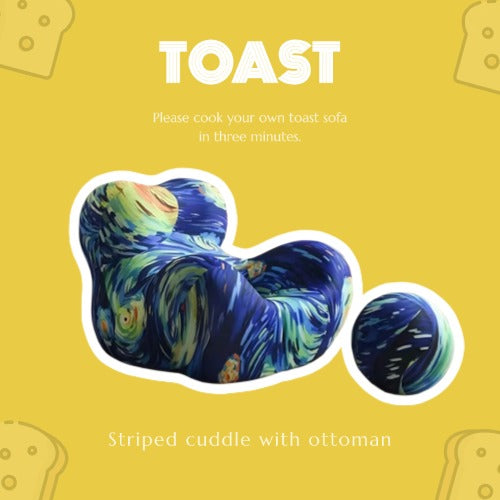 Printed cuddle with ottoman