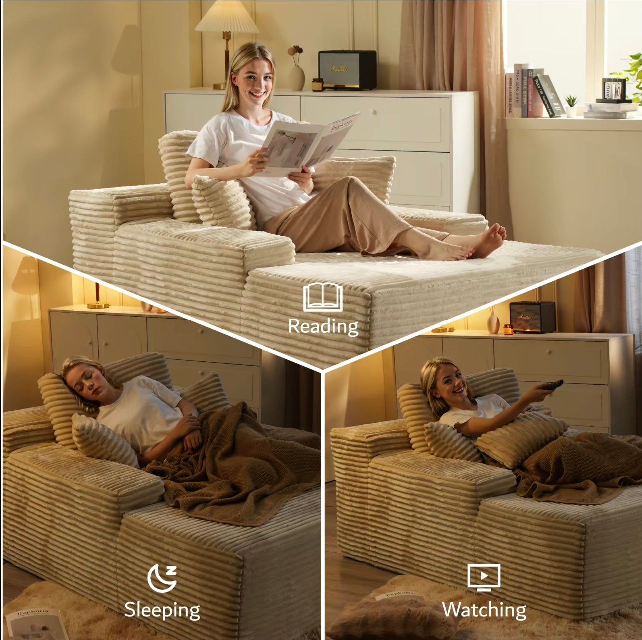 Single sleeper sofa bed